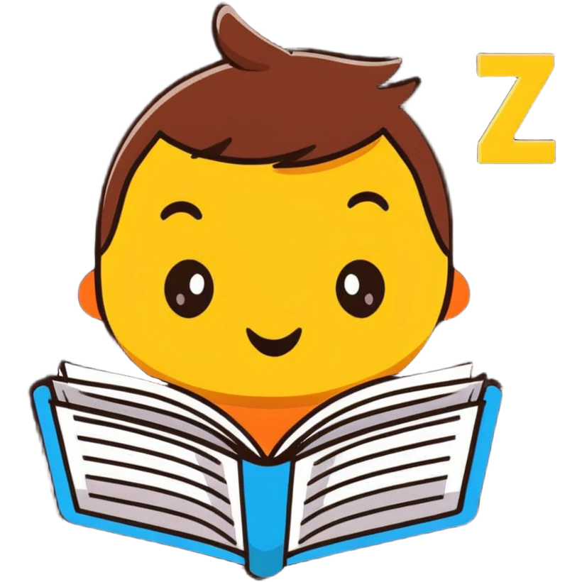 Cute English dictionary with alphabet letters emoji