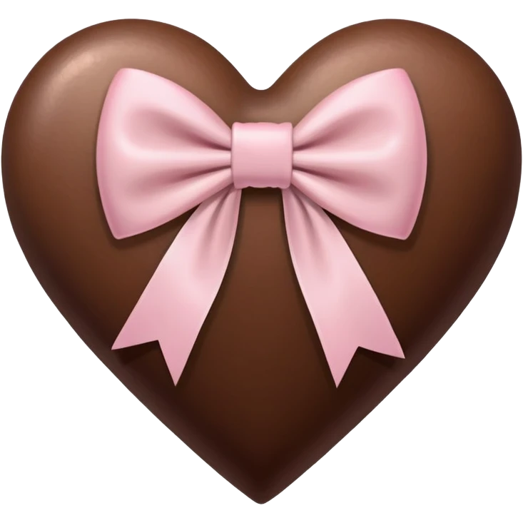 Brown heart with light  bow emoji