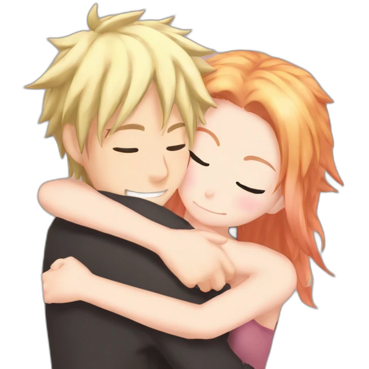 natsu hug lucy emoji