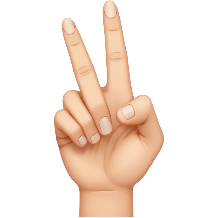 a hand with 2 middle fingers are up emoji