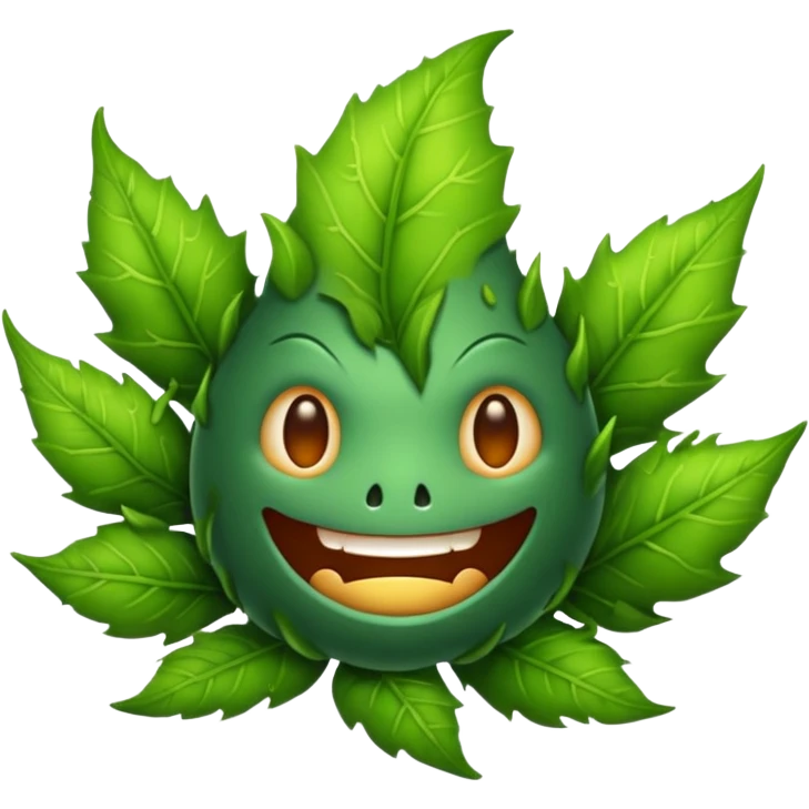 moss spirit chaotic grin leaf storm emoji