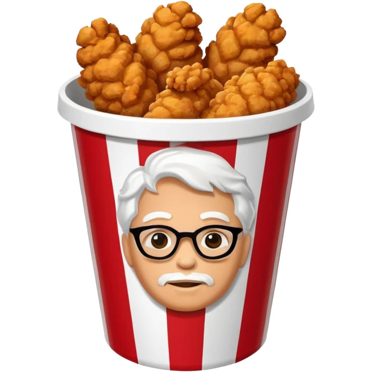 kfc bucket white and red stripes emoji