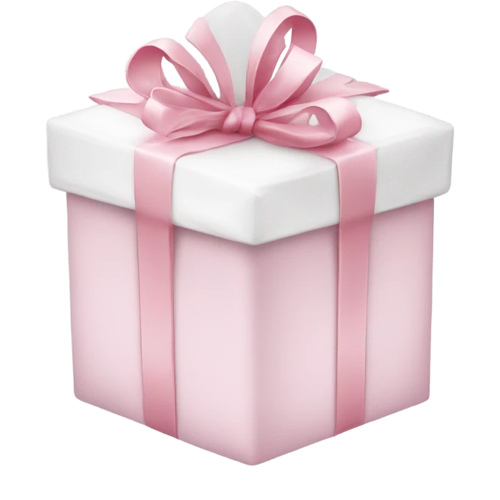 Light pink Christmas gifts under a white Christmas tree  emoji