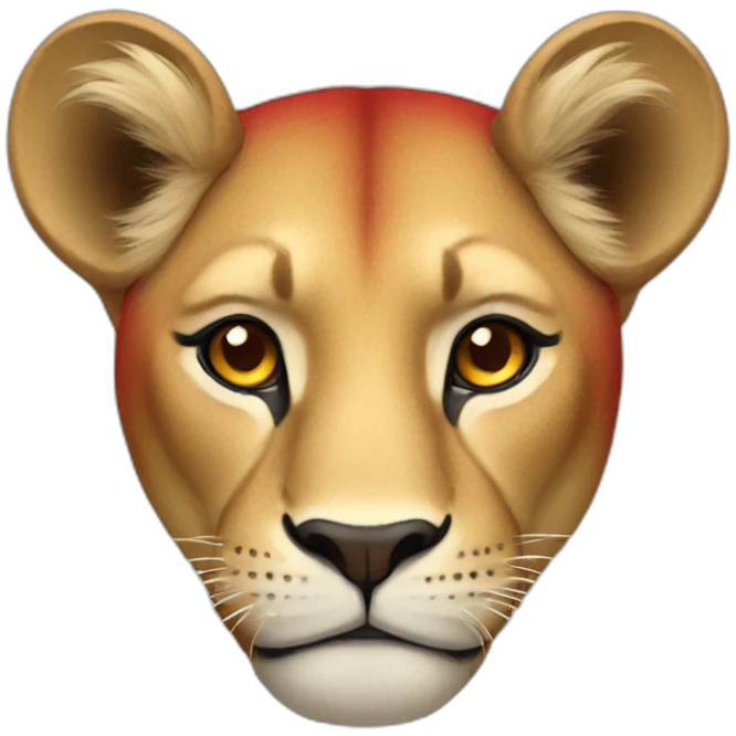 Red lioness emoji
