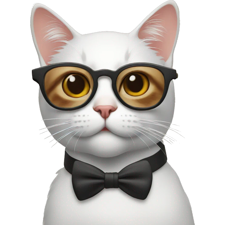 Cat with cigar and in glasses  emoji