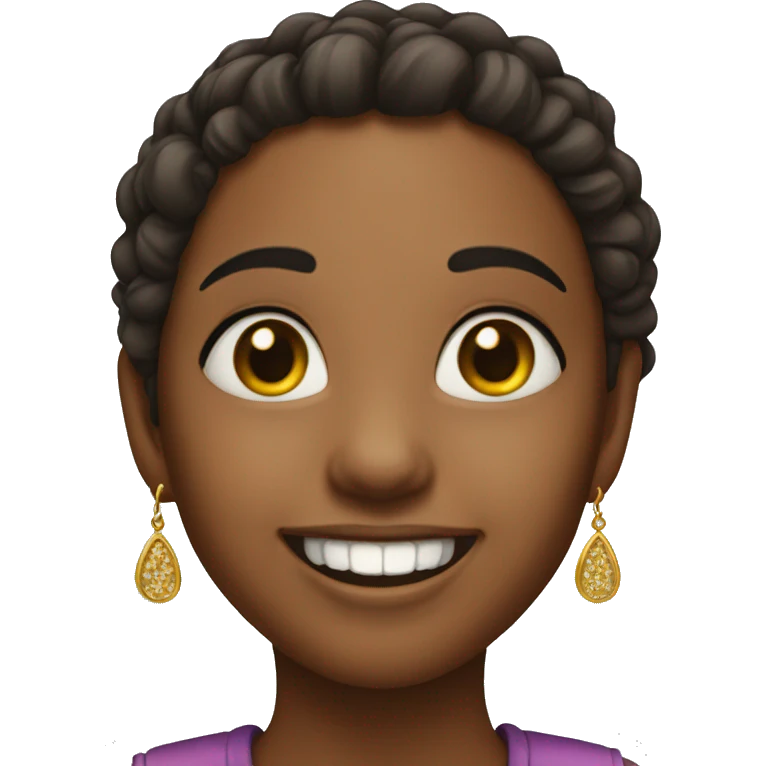happy girl with earrings emoji