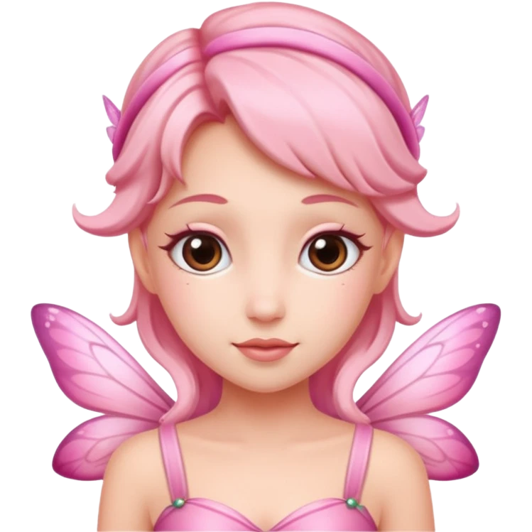Pink fairy emoji