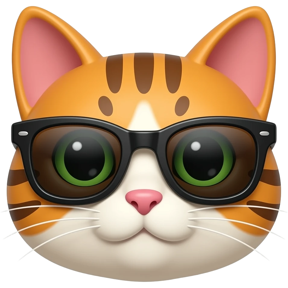 Cat wearing sunglasses emoji