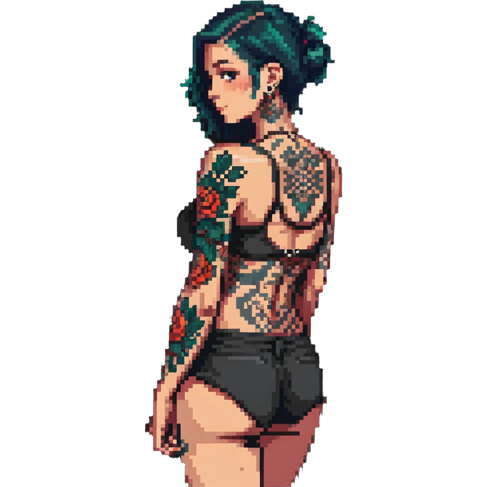 tattooed girl emoji