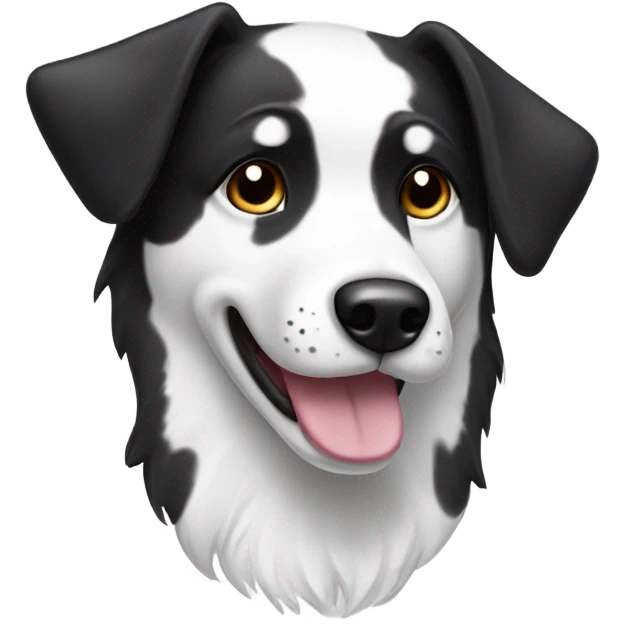Black and white dog emoji
