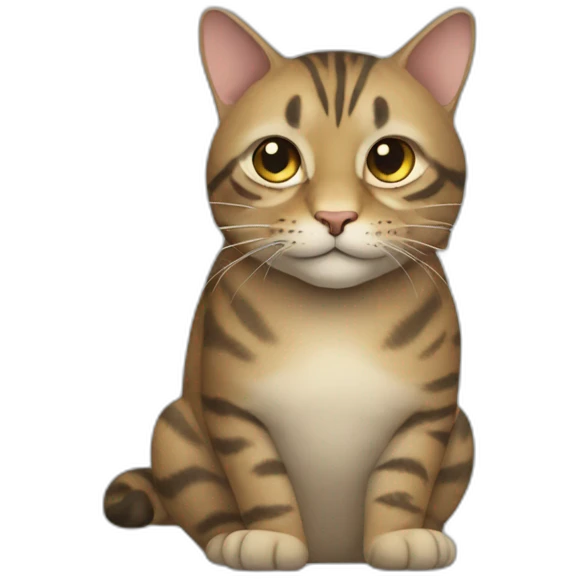 Un gros chat emoji