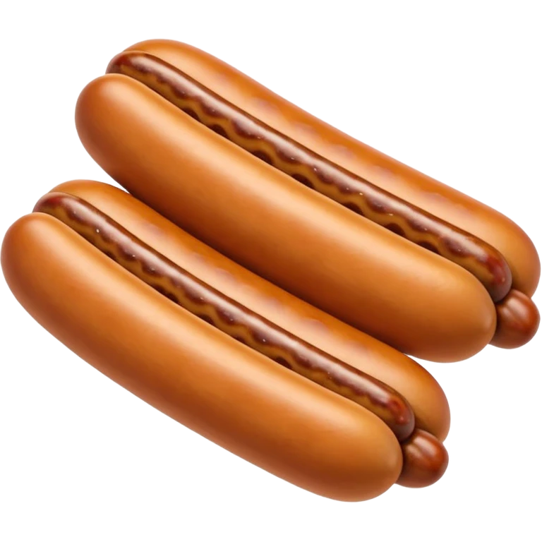 Three sausages linked together in the ends.
Apple emoji style emoji