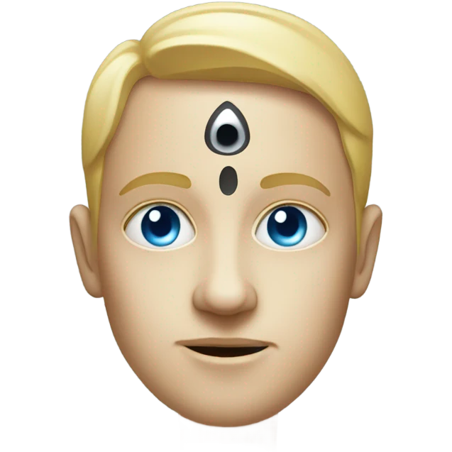 white person with third eye open emoji