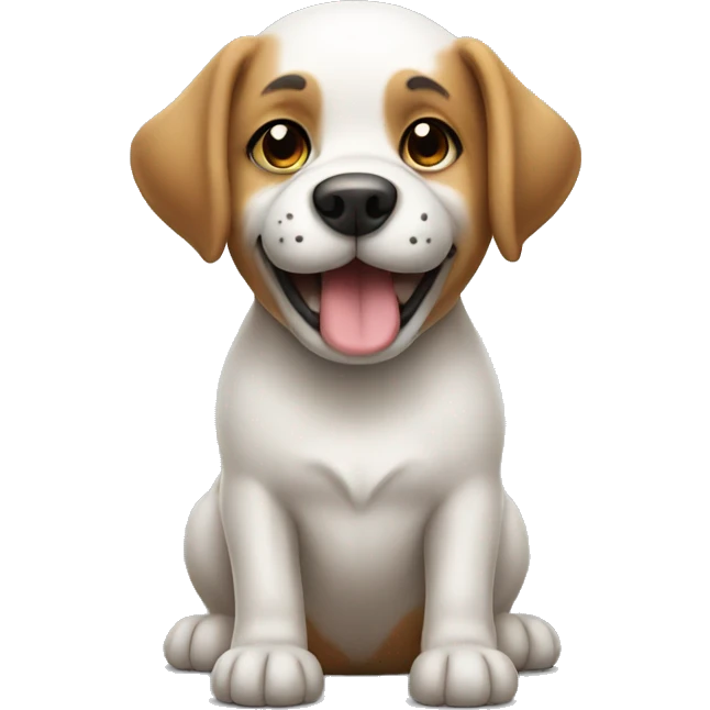 Dog wishing you good luck emoji