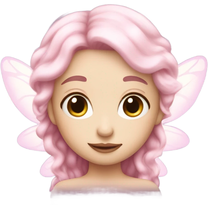 Light pink pastel fairy with sparkles light skin emoji
