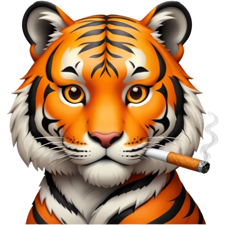 tiger smoking emoji