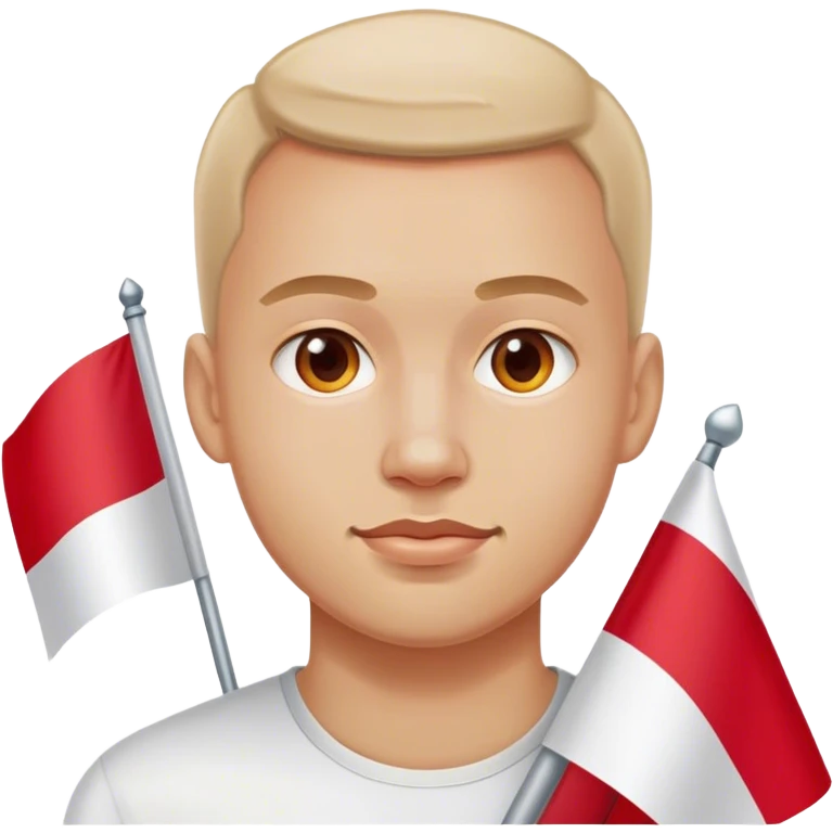 man with polish flag emoji