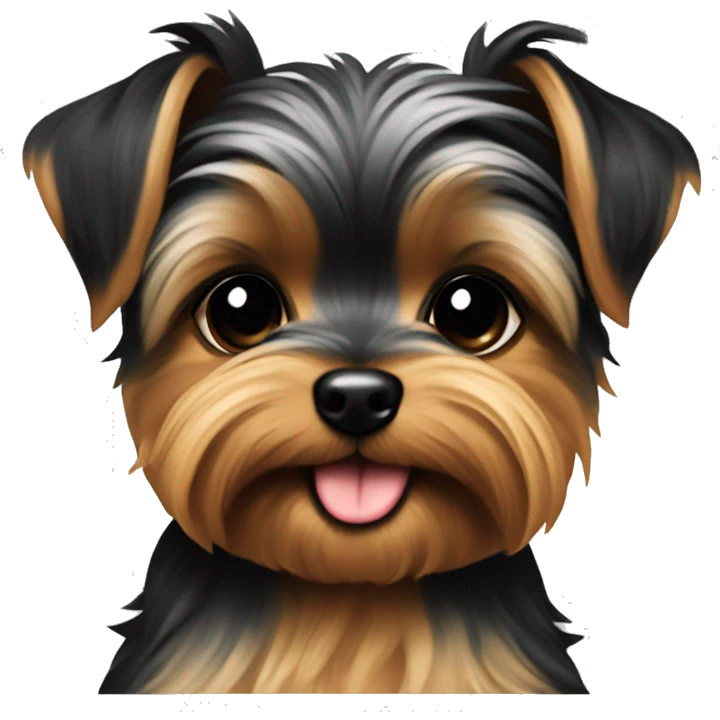 Yorkie puppy Tri colored  emoji