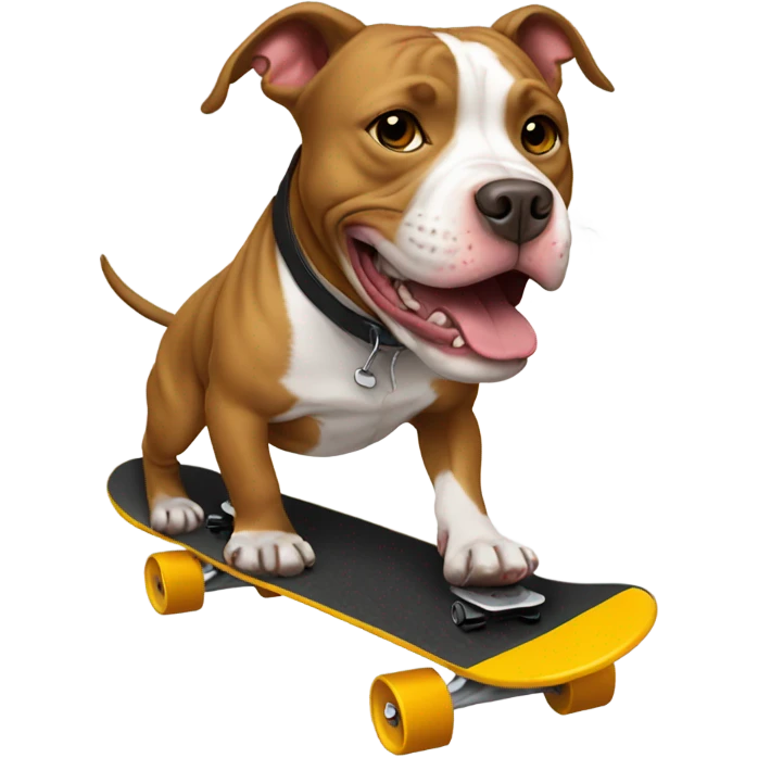 Pitbull skateboarding emoji
