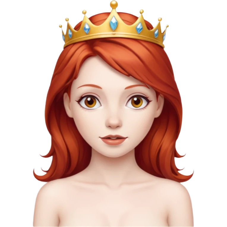 Sexy  naked red hair princess emoji