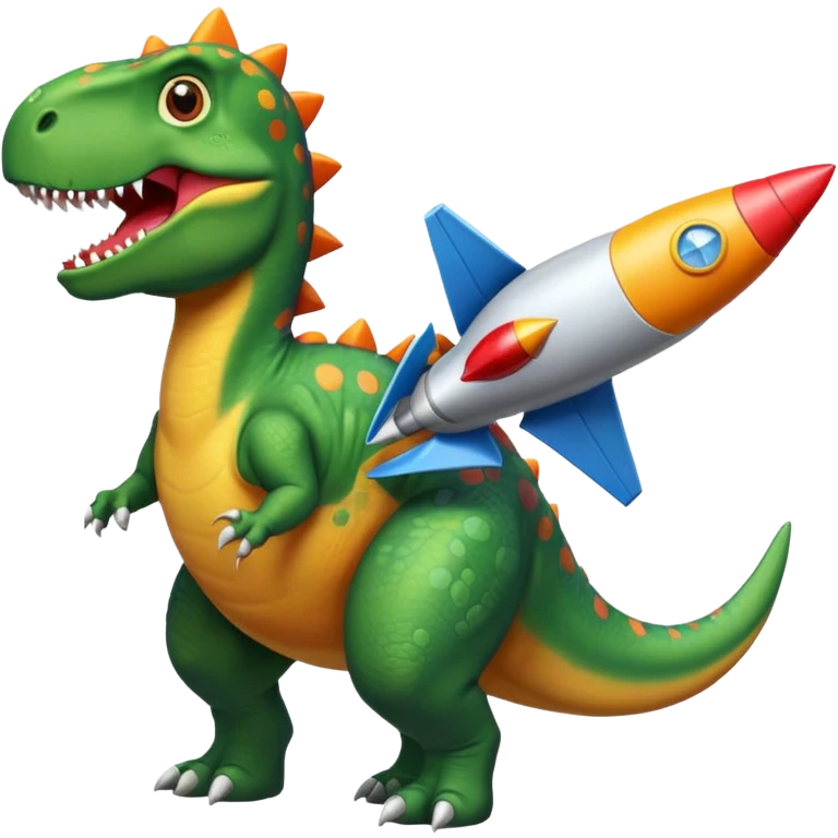Dinosaurs with Rockets emoji