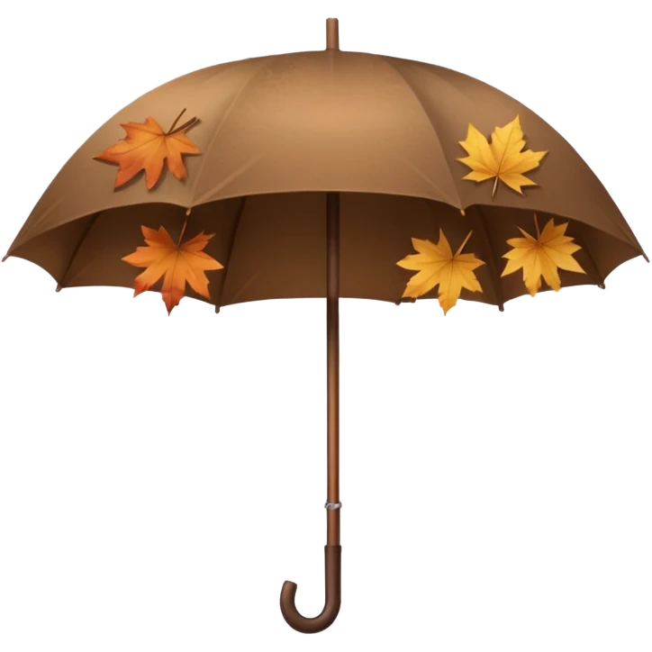 autumn  brown umbrella emoji