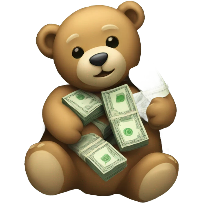 teddy bear pile of money emoji