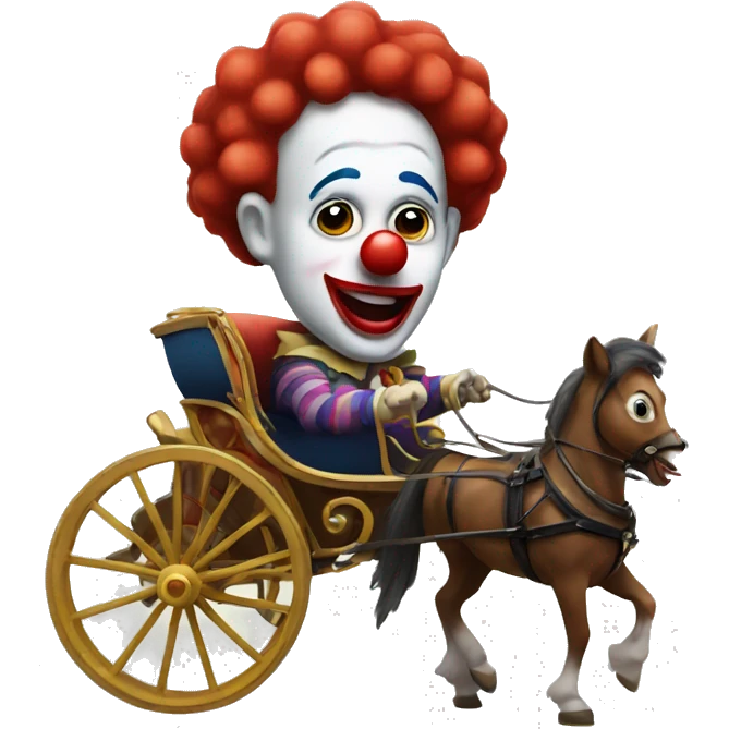 clown in a carriage emoji