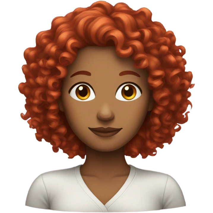 Curly red head woman emoji