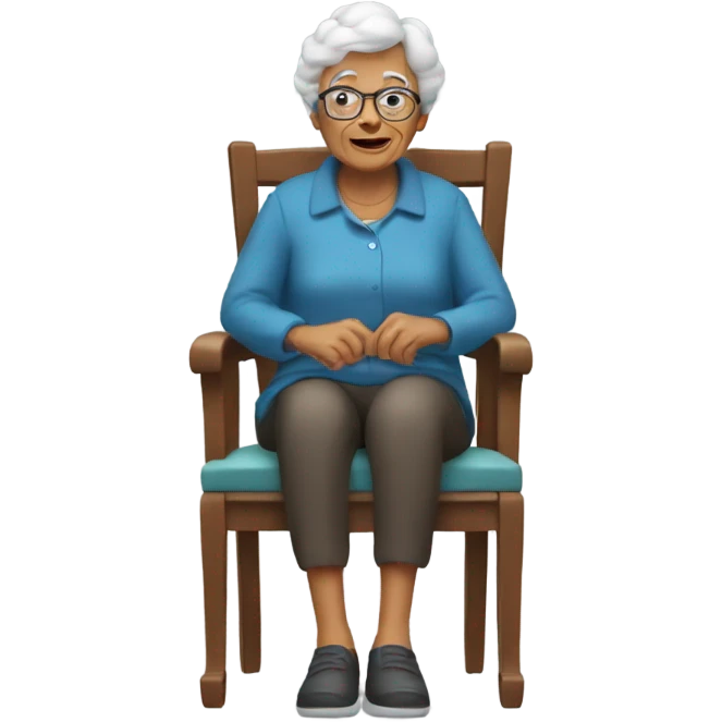 Grandma sitting on chair emoji