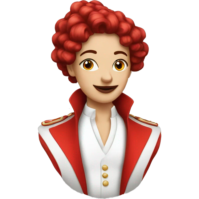 Red and white coquette emoji