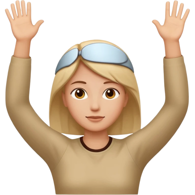 person raising arms in a simple pose emoji