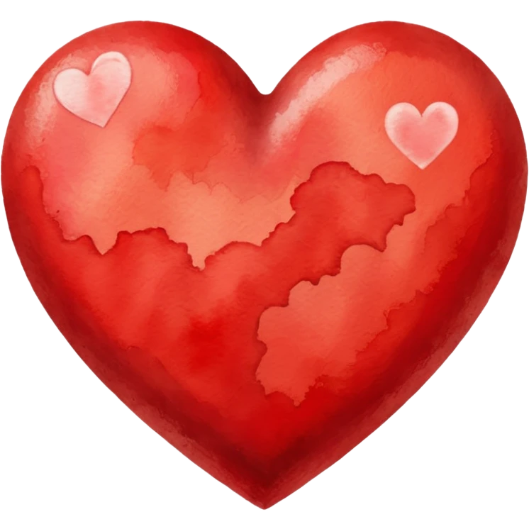 heart, watercolor art style emoji