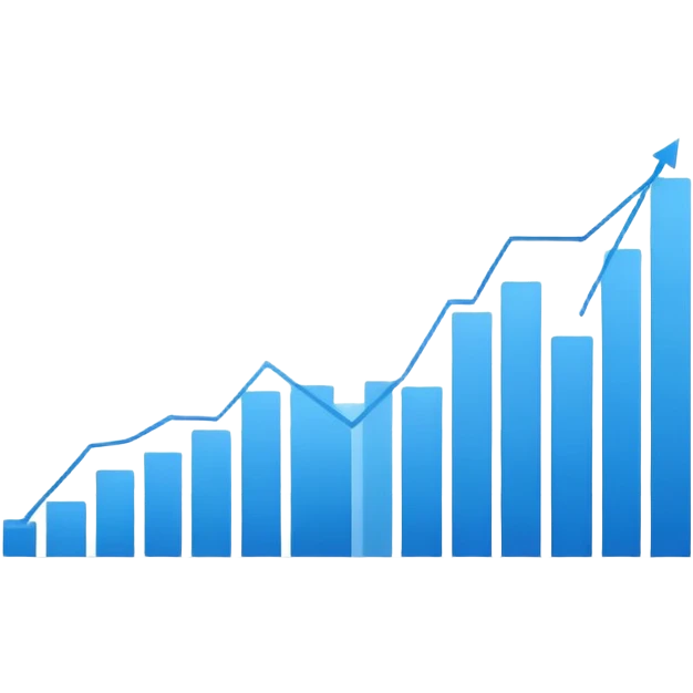 data chart with rising trend line emoji