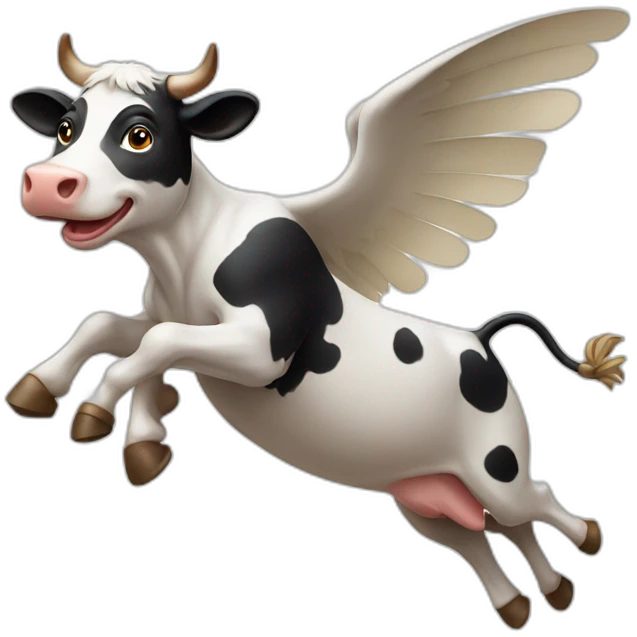 Flying cow emoji