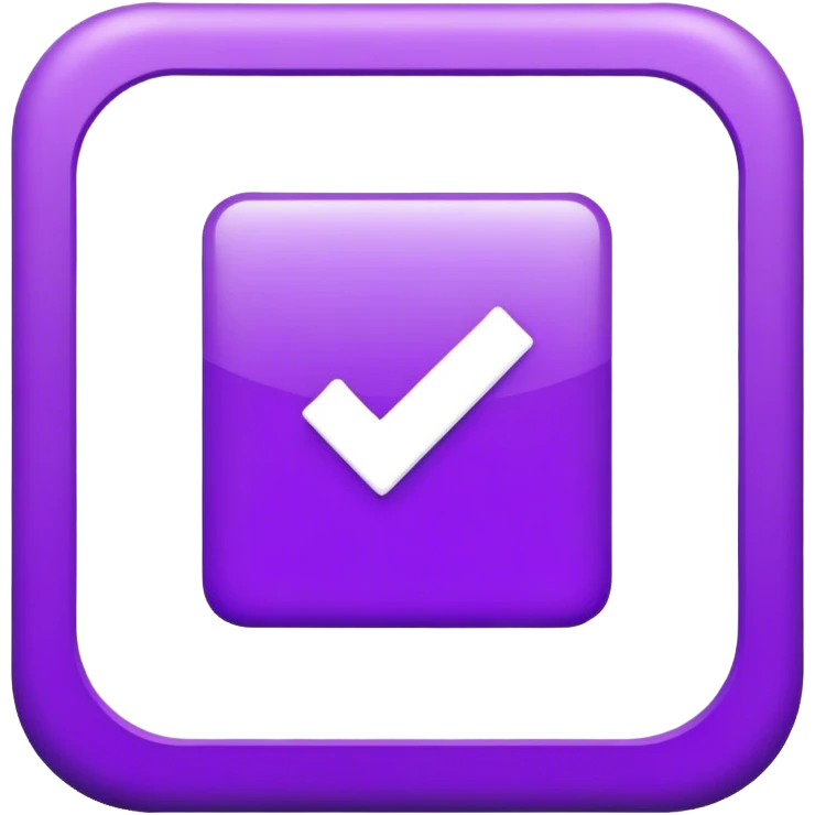 purple check box emoji