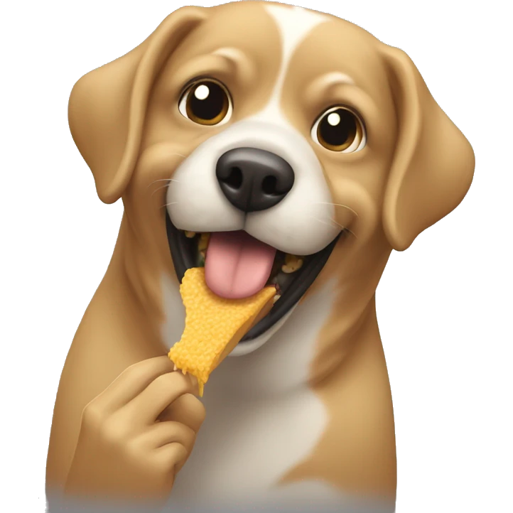 perro comiendo  emoji
