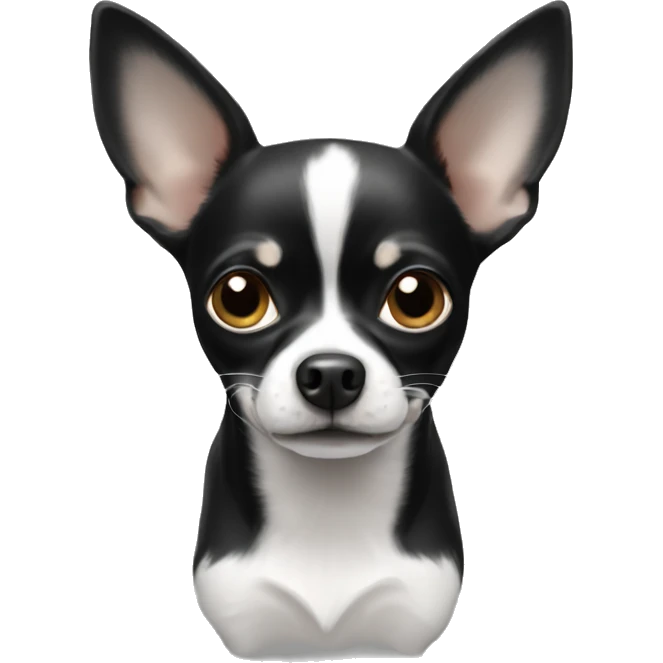 Black and white Chihuahua  emoji