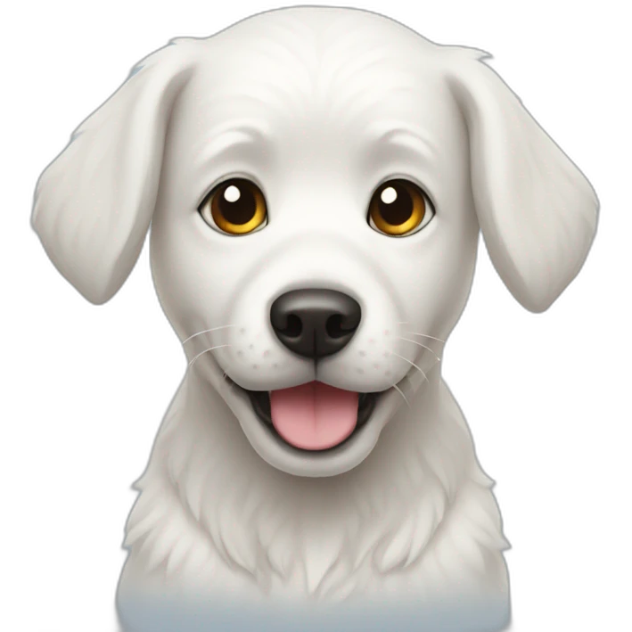 White dog cute emoji