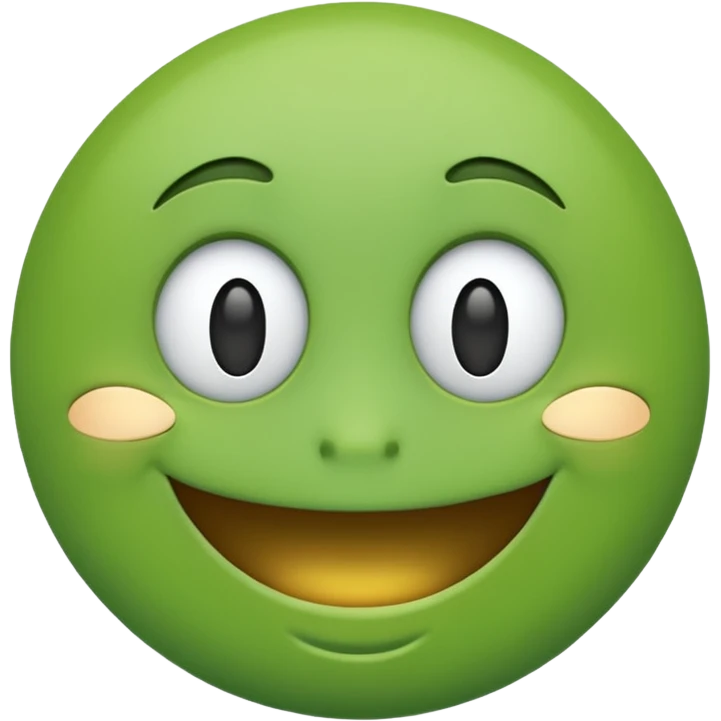 happy face emoji  Green colored emoji