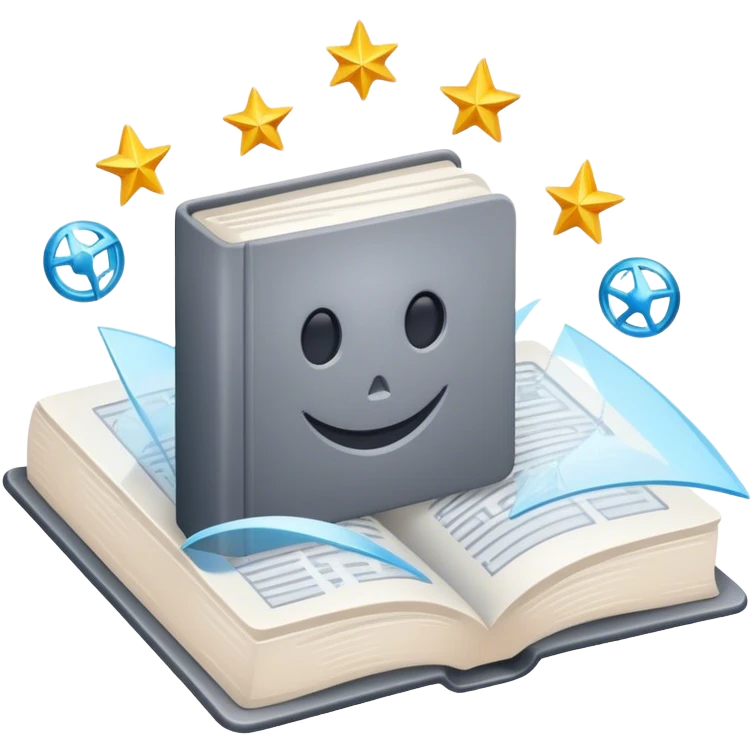 magical grey book of networking with a magic web emoji