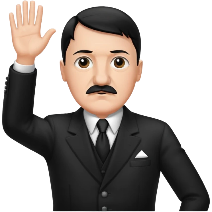 Hitler with arm straight raised emoji