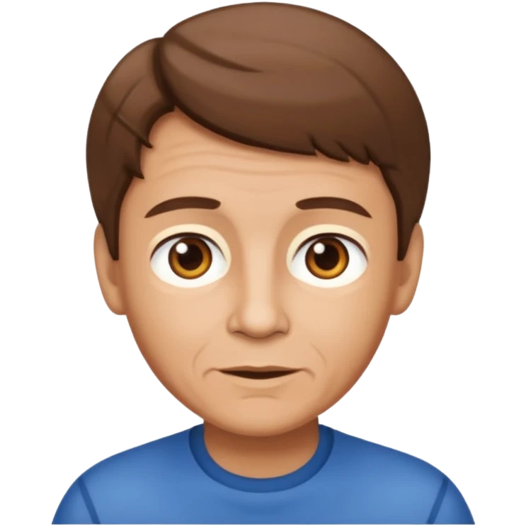 boy hair brown 70 yeear old emoji