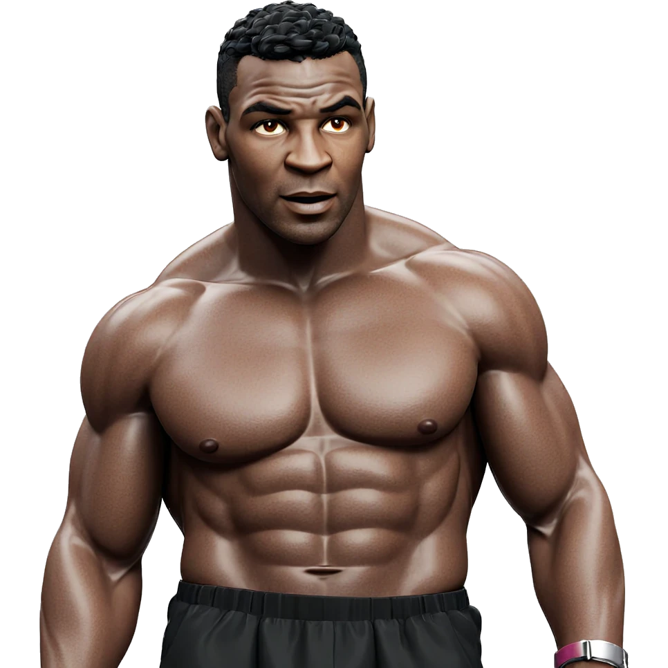 muscular dark-skinned man portrait emoji