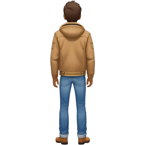 a person outside of a parked car facing his back. looking at the open long road with mountains at the fondo  emoji