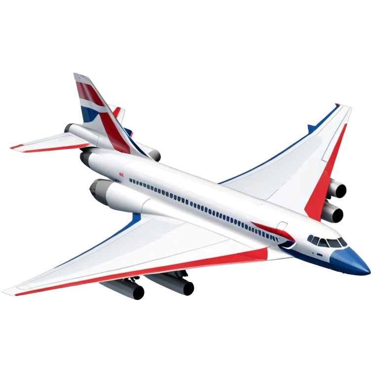 Concorde - British Airways (Model Year: 2020) (Iconic colour: White with blue and red) emoji