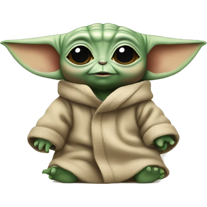 Baby Yoda in big heart shape emoji