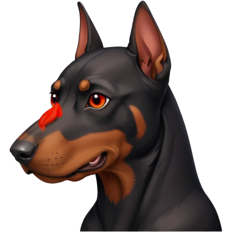 red eyed dog doberman emoji