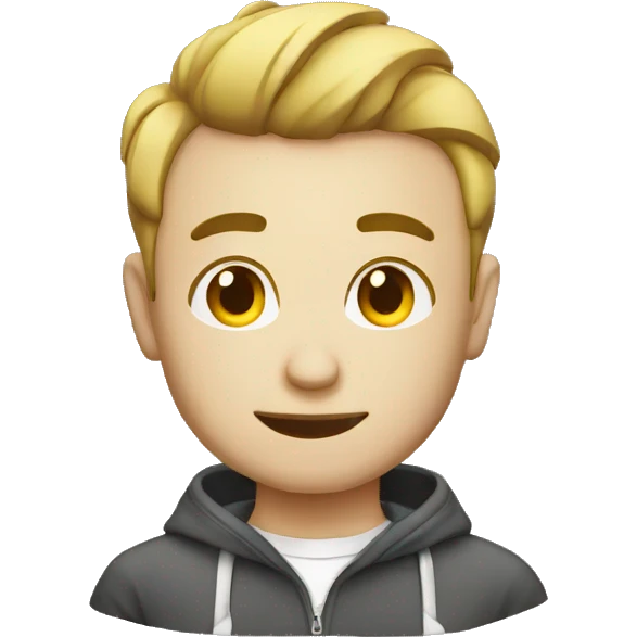 Chico blanco con laptop emoji