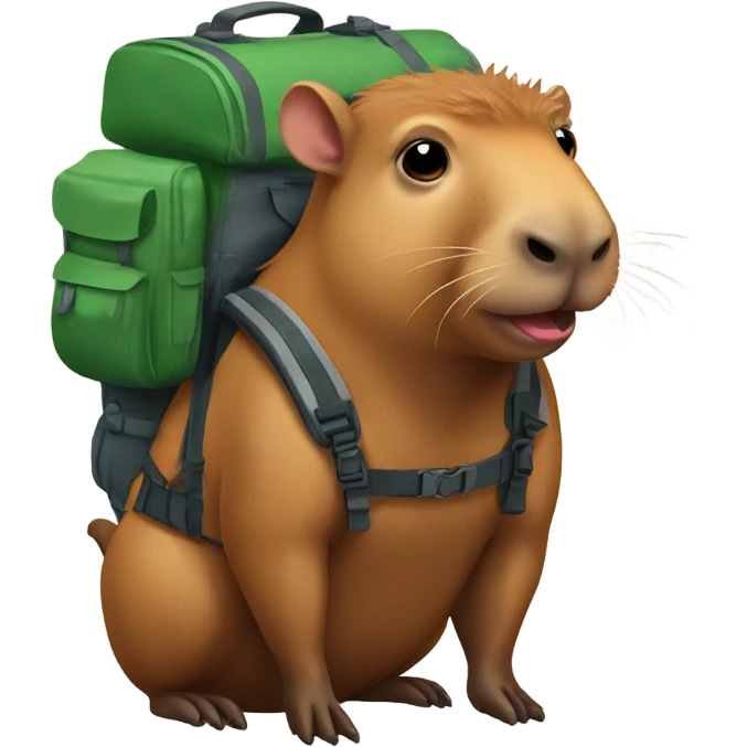 Capibara with backpack emoji